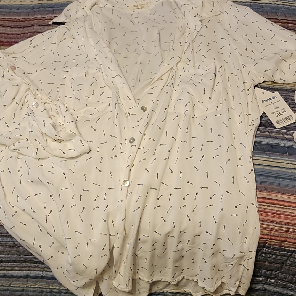 Long sleeve button down blouse